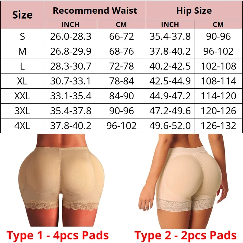 Women Hip Pads Fake Ass Butt Lifter Booties Enhancer Booty Buttocks Trimmer Waist Trainer Shapewear Body Tummy Shaper