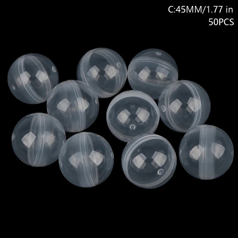 50PCS Klar Können Öffnen Transparenz Kunststoff Kapsel Spielzeug Überraschung Ball Winzige Container, Der Dinge Modell Puppenhaus Zubehör