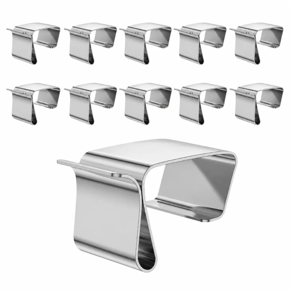 10pcs Stainless Steel Christmas Gutter Hooks Fence Isolator Mini Gutter Light Clip String Light Holder String Light Installation