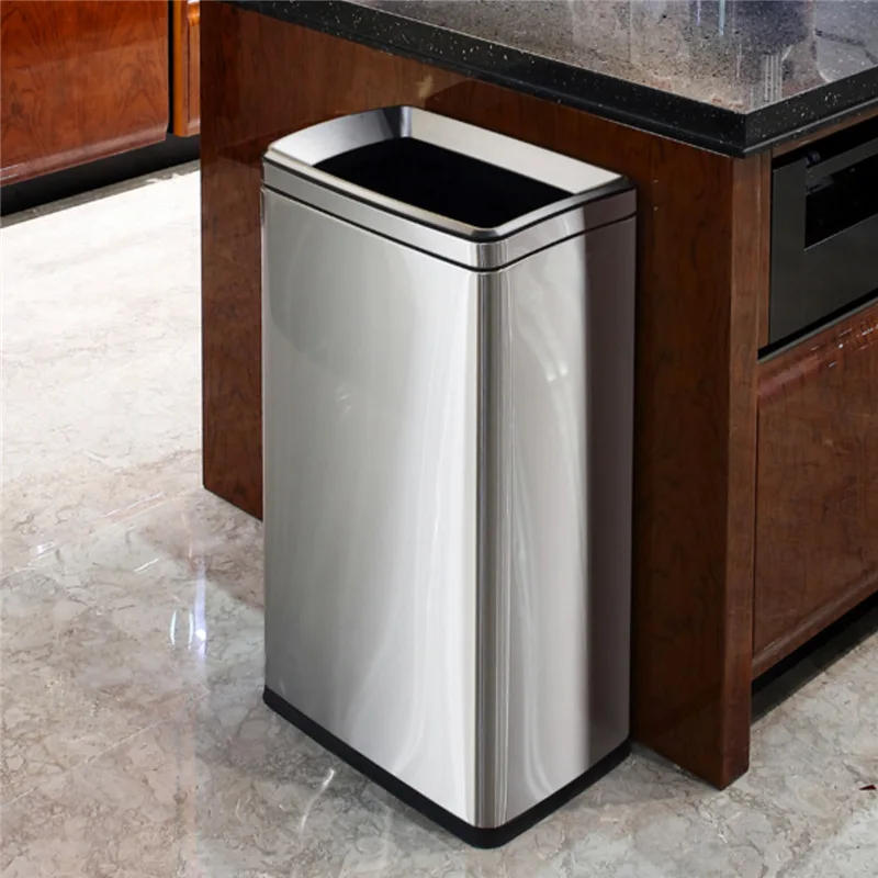Trash Can Outdoor Stainless Steel Round Hotel Sanitation Lobby Vertical Outdoor Ashtray Hotel Elevator Entrance