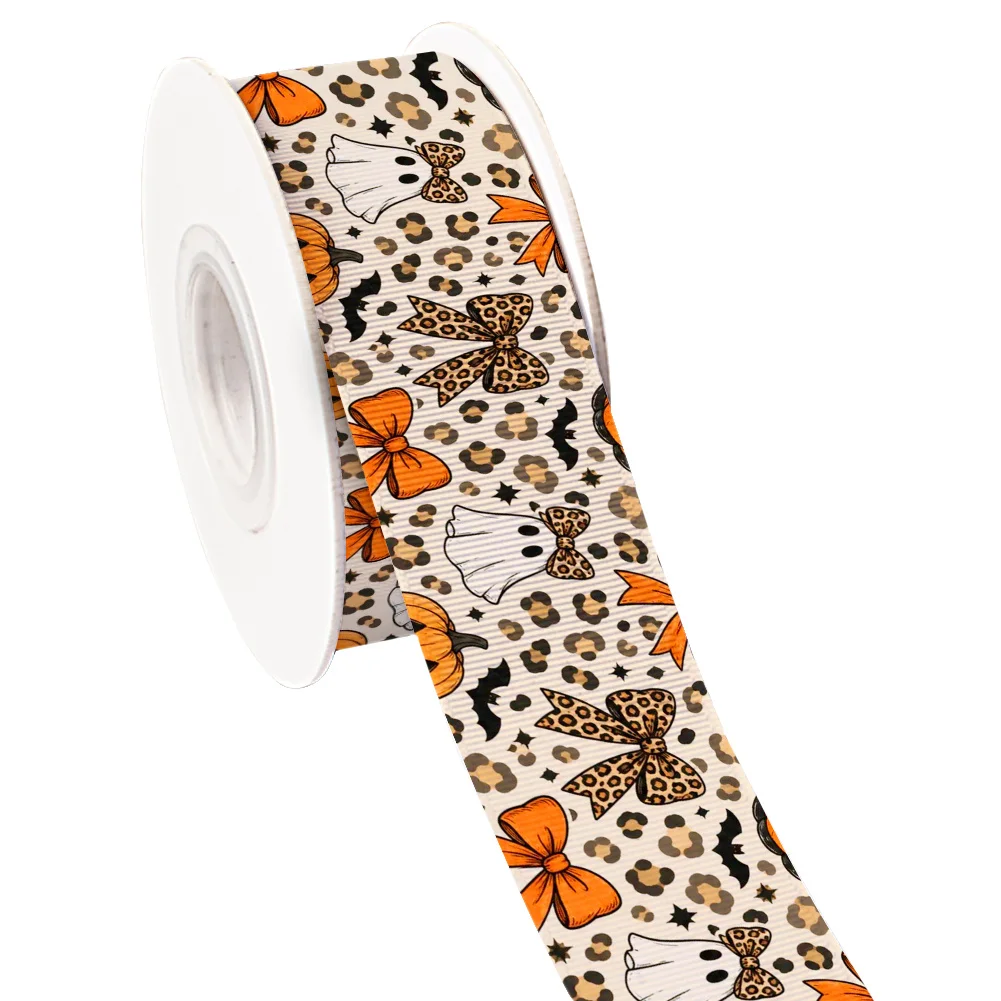 Halloween Grosgrain Ribbon Satin Ribbon for Scrapbooking Supplies Wrapping Hair Bow DIY Decoration Gift Packing Cheer Bows Girl