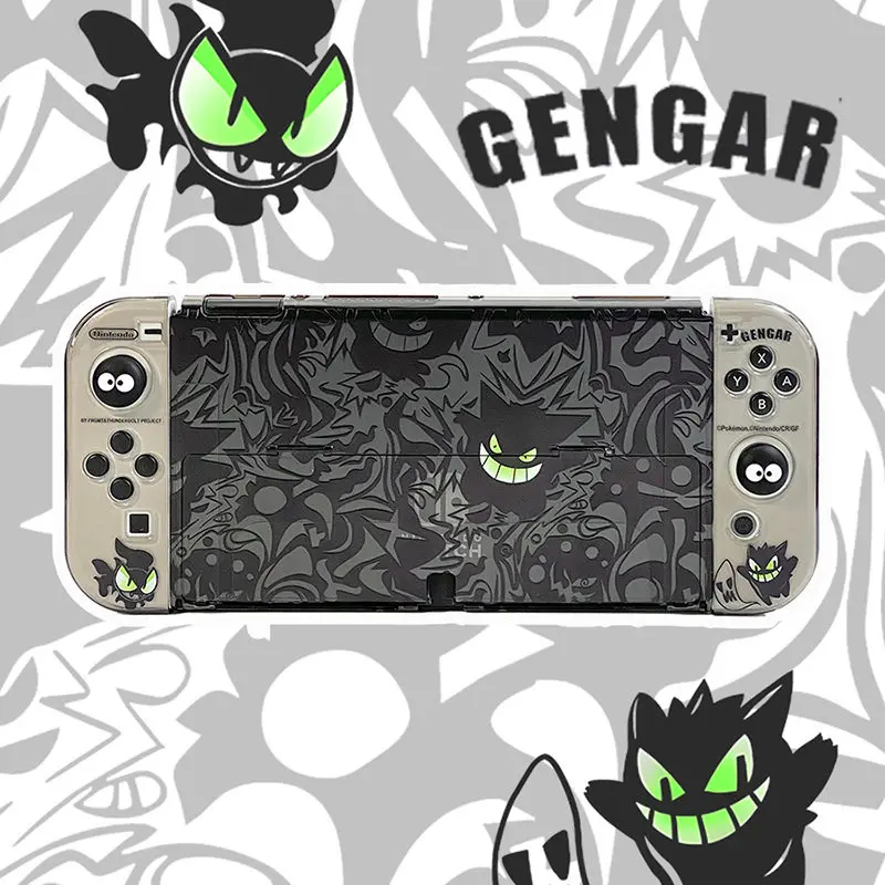 New In-Stock Cute Gengar Hard Protective Case Cover Compatible With  Switch Ns Oled Ns2 Anti-Drop Shell