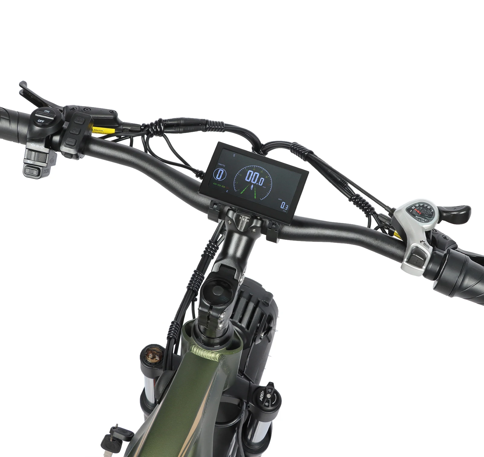BAOLUJIE P6 Fatbike für Erwachsene, Doppelantrieb, 24-Zoll-All-Terrain-Reifen, 48V 20Ah Batterie, 7-Gang-Schaltung, hydraulische Scheibenbremsen, LED-Licht, für Berg- und Schotterwege