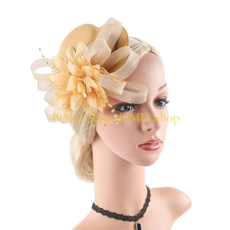 49MD Elegant Top Hat Flower Decoration For Celebrations Bridal Event Race Day