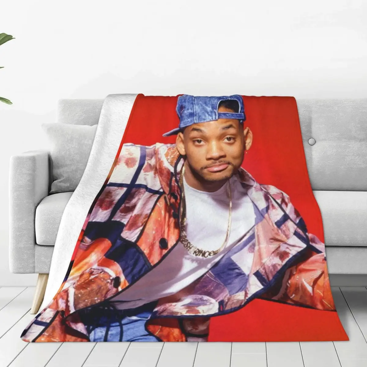 W-Will Smiths Flannel Blanket Funny Actor Warm Soft Bedding Throws for Couch Bed Airplane Travel Cute Bedspread Sofa Bed Cover