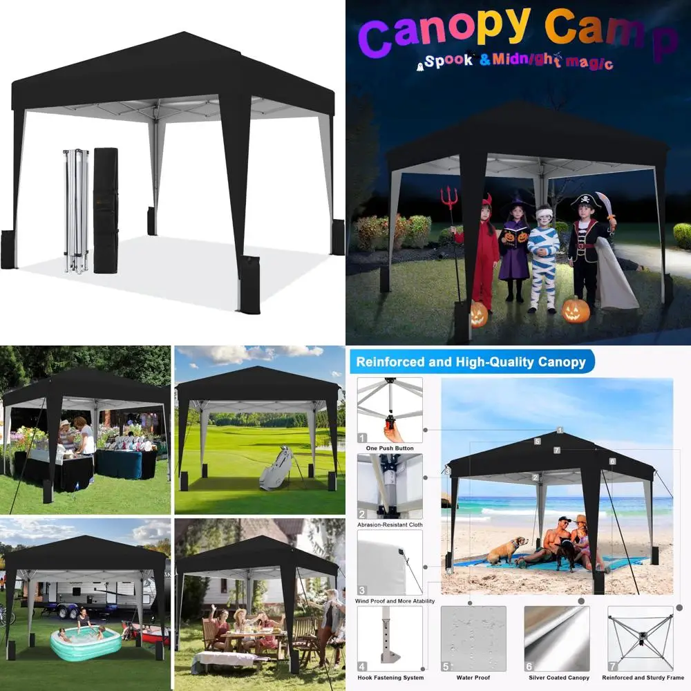 

Sanway 10x10 Instant Pop-Up Canopy Tent, One-Touch Setup, Portable Outdoor Shelter for Events, Camping, Parties, and Beach Use