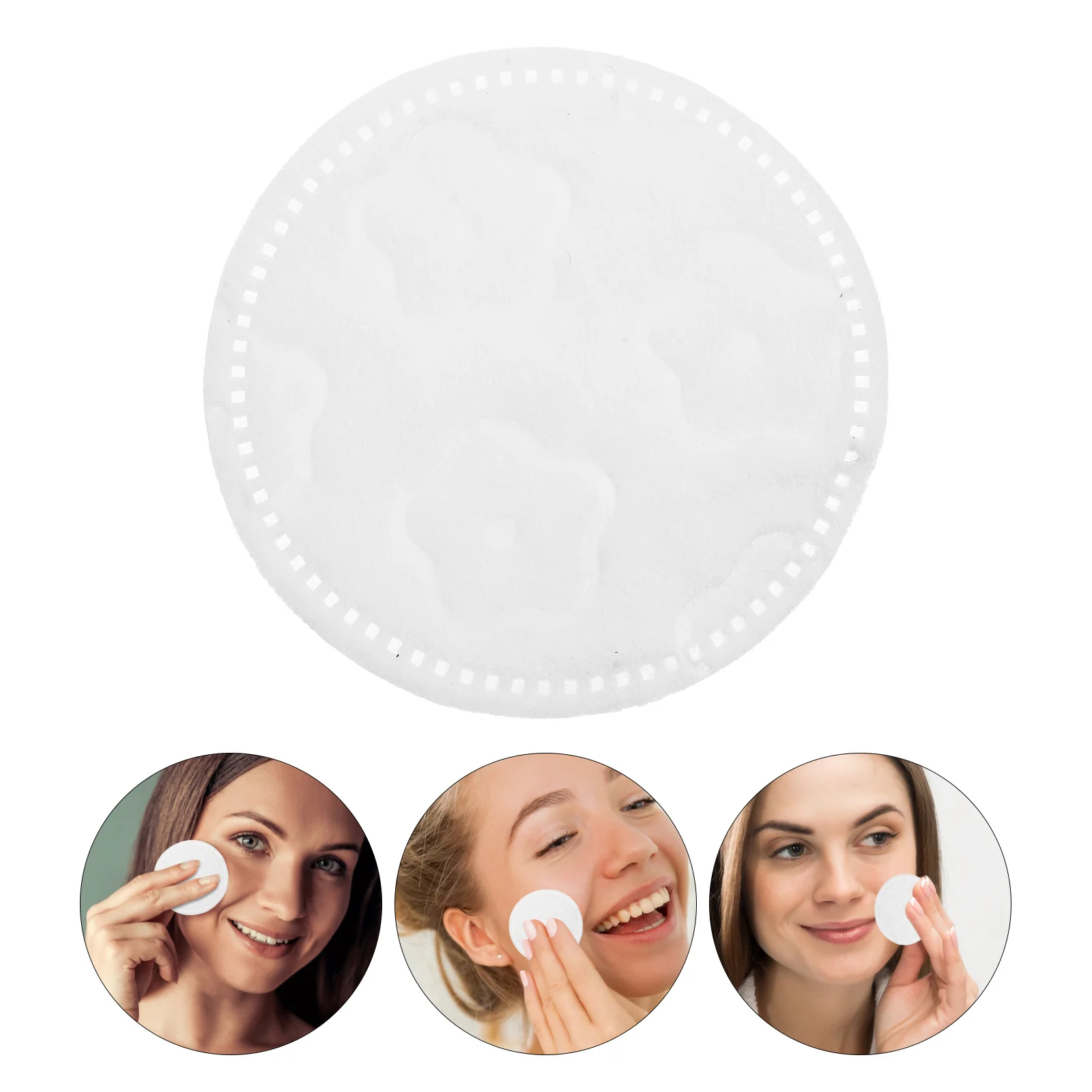 Almofadas removedoras de maquiagem, 1 saco de algodão puro, macio e confortável, almofadas de limpeza facial, rodadas de algodão esfoliante suave para maquiagem diária