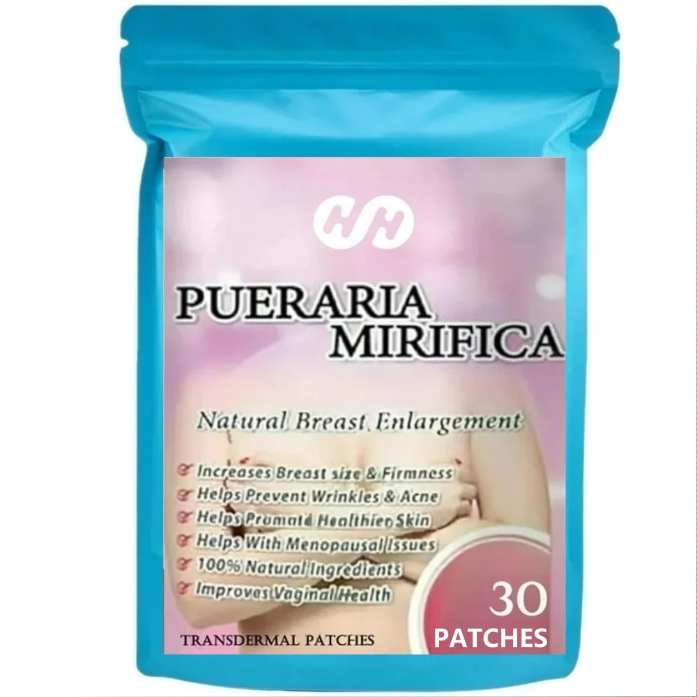 30 Patches Pueraria Mirifica - Natural Breast Enhancement Transdermal Patches for Women - Breast Enlargement - Breast Growth