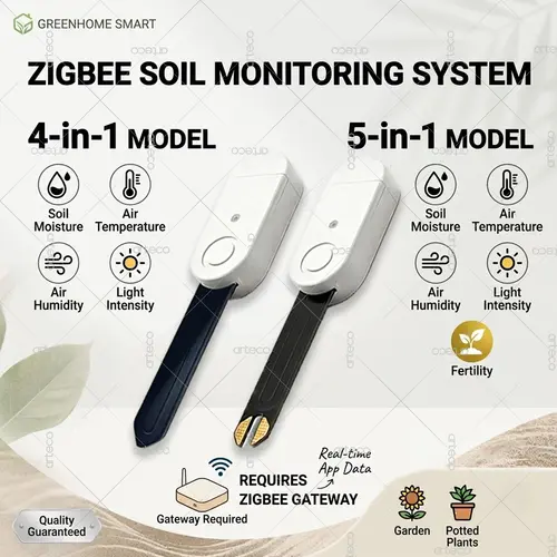 Zigbee Soil Tester 4-in-1 5-in-1 Moisture Meter Temperature Humidity Light Fertility Sensor for Tuya Smart Life Z2M Automation - Image 6