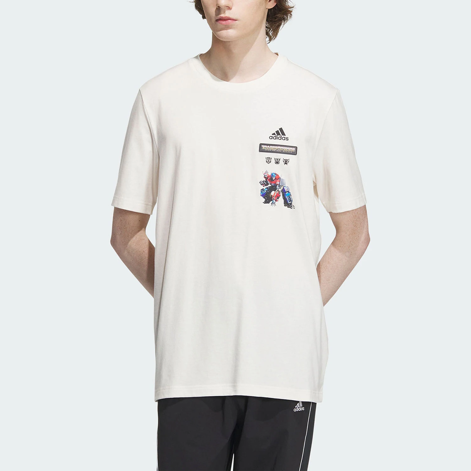 

Adidas genuine New Men's Printed Loose Casual Round Neck Short Sleeve T-Shirt IK3493