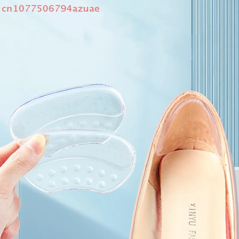 ملصقات للكعب من السيليكون - مقابض مضادة للانزلاق مع دعم توسيد للنساء والرجال، حشوات لحماية كعب القدم