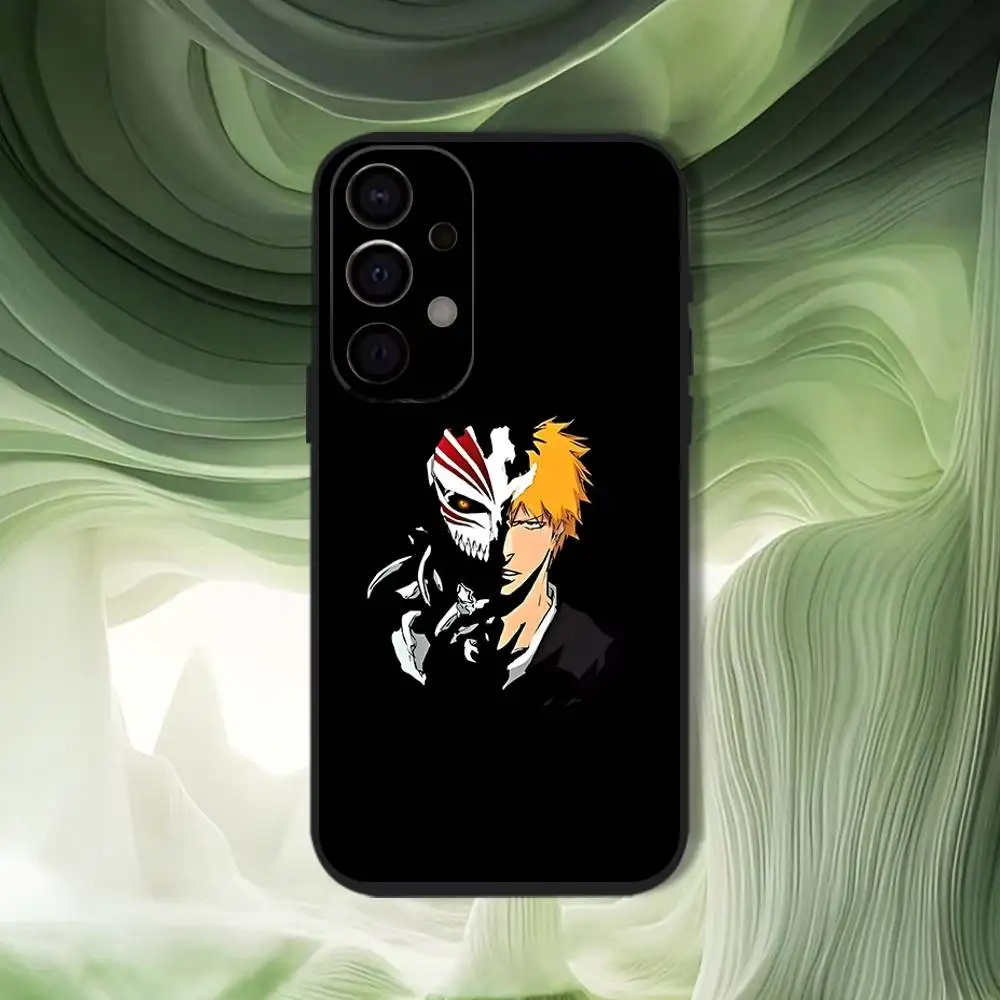 حافظة هاتف B-Bleach I-Ichigo Kurosaki لهاتف سامسونج S25، S24، S21، S22، S23، S30، Ultra، S20، Plus، Fe، Lite، 5G غطاء أسود