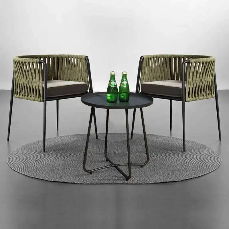 

Современные наборы садовой мебели, скандинавская уличная мебель, патио, балкон, стул из ротанга, набор из трех предметов, стол и стулья для виллы для отдыха