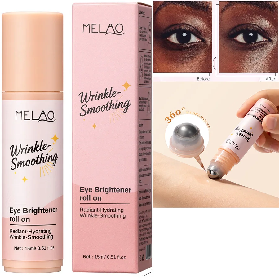 Caffeine Eye Roller Serum for Dark Circles Puffiness Wrinkle Anti-Aging Firming Eye Treatment Cooling Rollerball Massage Nourish
