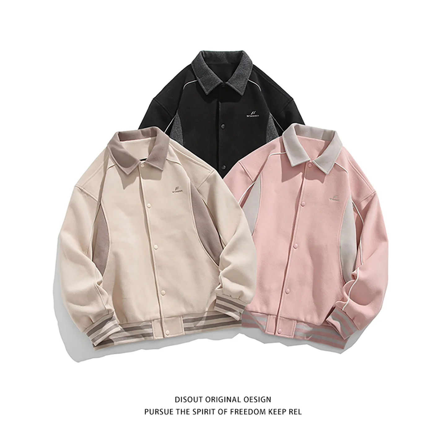 

Американская ретро-куртка для пар, мужская осенне-зимняя модная жилетка, винтажная бейсбольная куртка с отложным воротником, премиум-класса