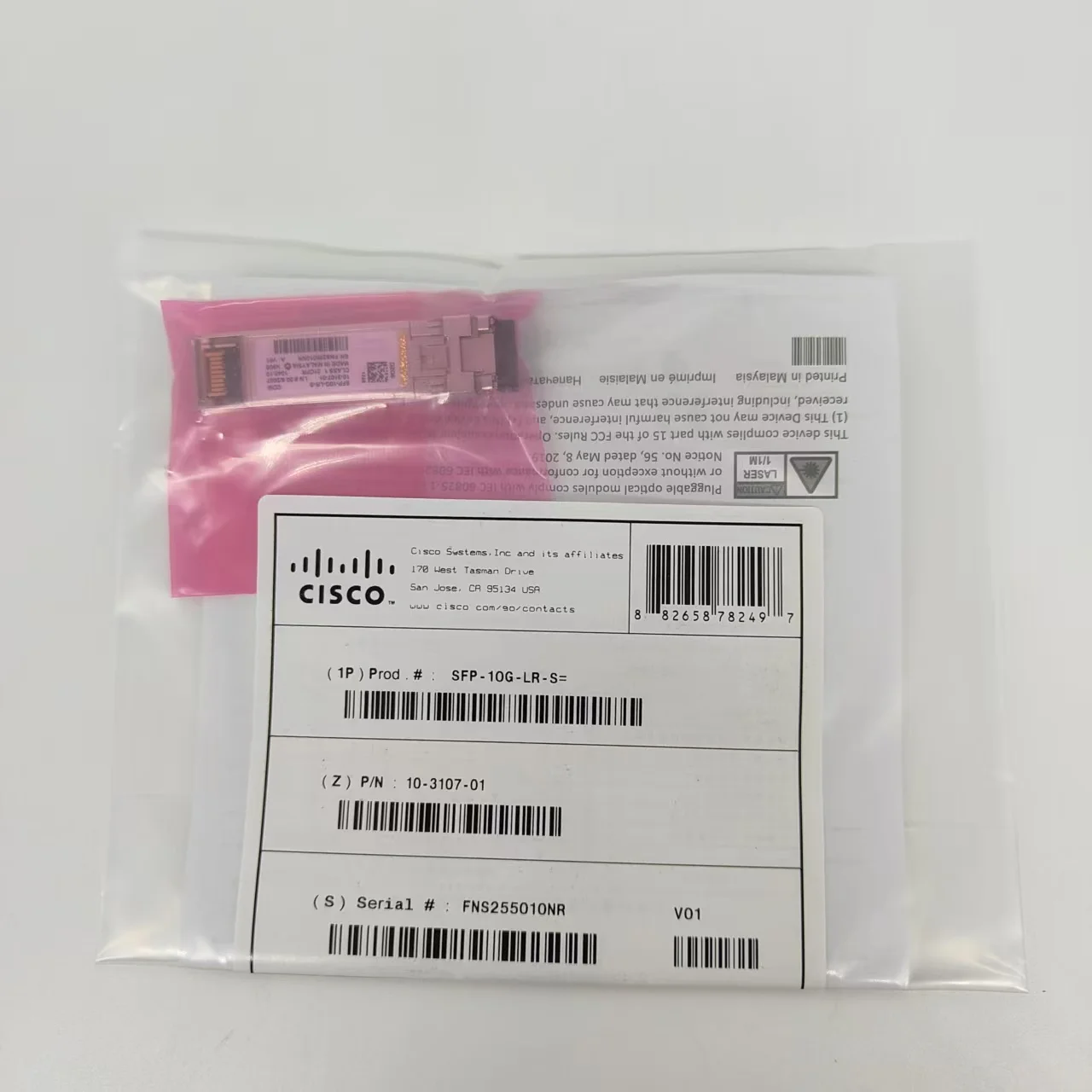 

Модуль приемопередатчика SFP-10G-LR-S 10 Гбит/с SFP + одномодовый 10 км