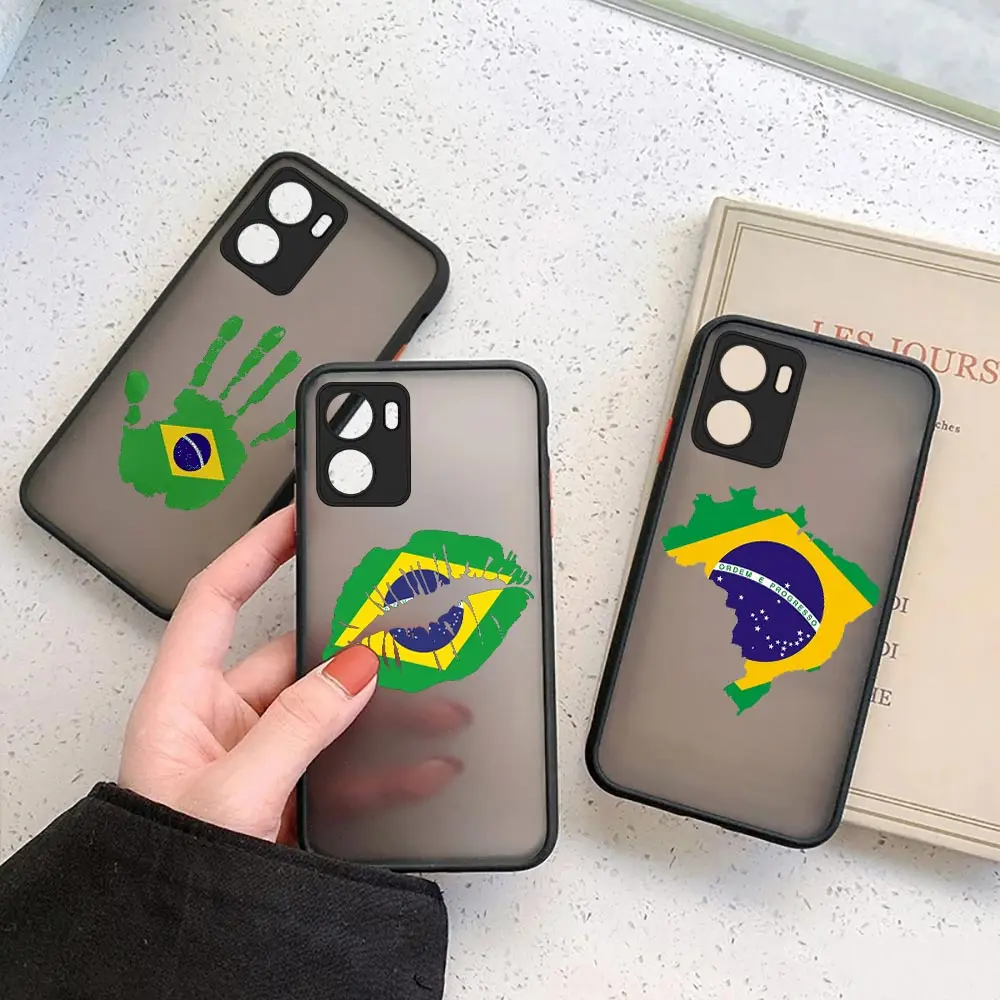 Brazil Brazilian Flags Emblem Case For VIVO Y93 Y91 Y77 Y76 Y76S Y75 Y73S Y72 Y71 Y70S Y67 Y53 Y52S Y51 Y50 Y35 Y22S Y21 Cover