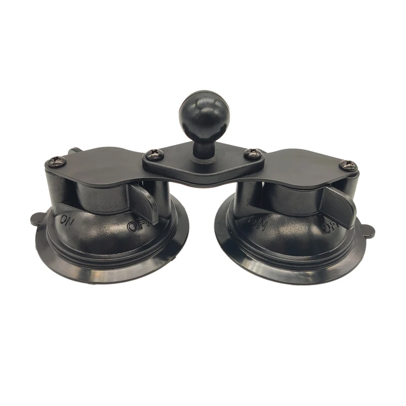 Twist Lock Dual Suction Cup Base Heavy-Duty Vehicle Aviation Mount Base Car Windshield Mount 1‘’ Ball Double Suction Cup Mount