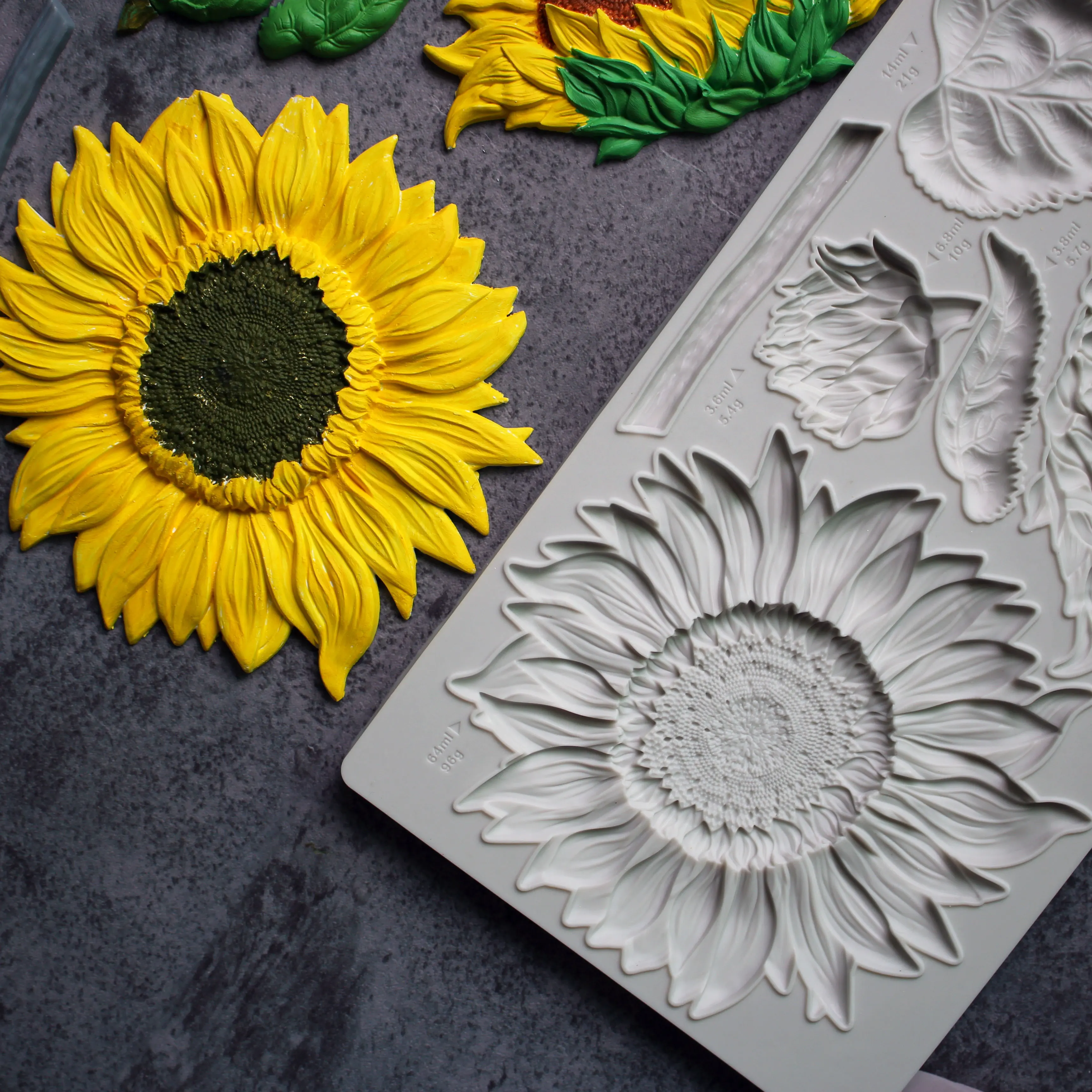 Sunflowers Wedding Decoration Silicone Mold Fondant Cake Tool Gumpaste Sugarcraft Chocolate Forms Bakeware Tools