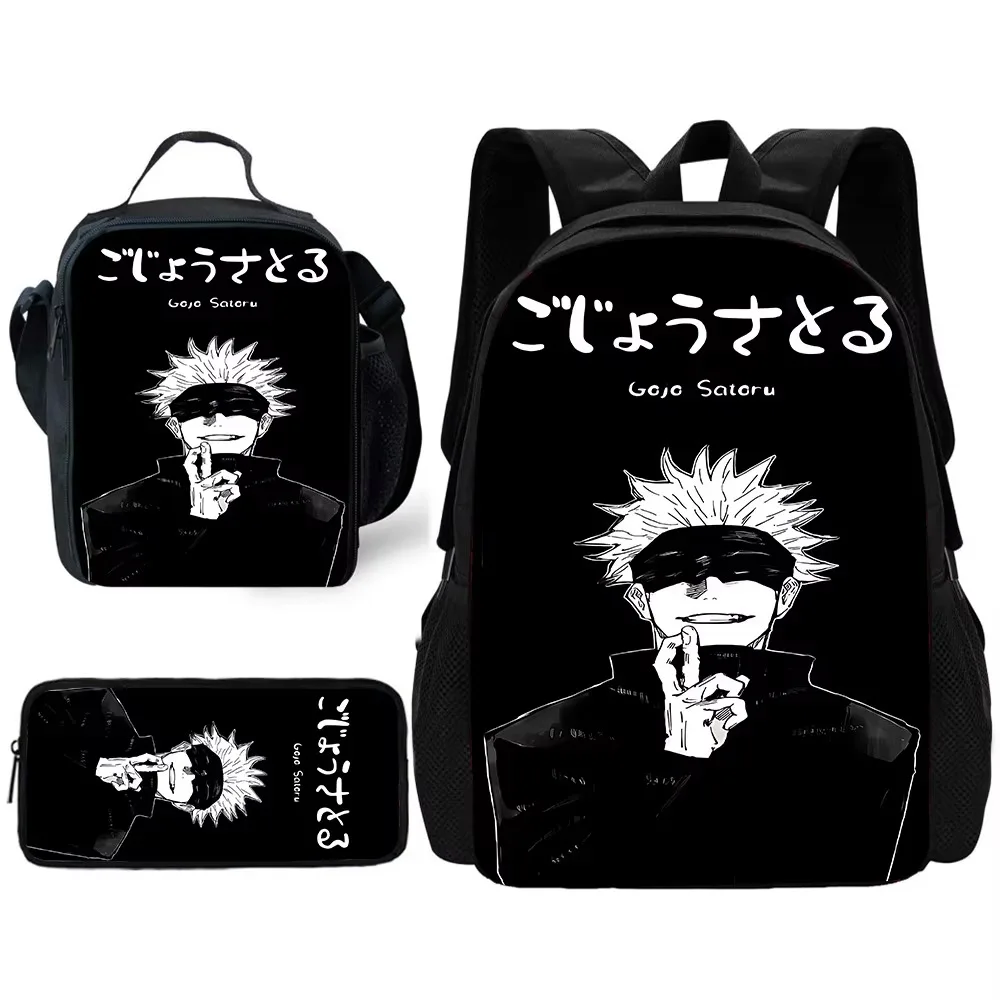 

Satorus Gojos Child School Backpack with Lunch Bags ,Pencil Bags ,School Bags for Boys Girls Best Gift