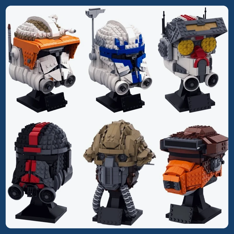

Фильм Фигурка Голова Скульптура MOC Космические войны Бюст Статуя Шлем Модель Мальчик Сборка Строительный блокИгрушка Подарок на день рождения для взрослых