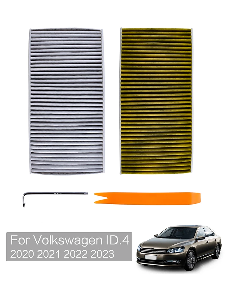 

2Pcs Cabin Filter For ID4 ID.4X ID.4 Crozz 2020 2021 2022 2023 Car Air Conditioner Filter Car Accessories