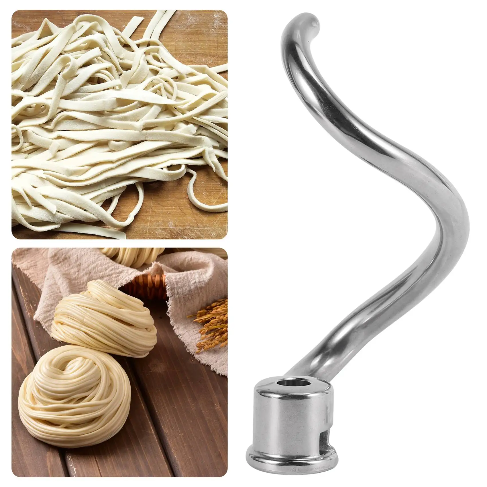 Gancho de masa de acero inoxidable, accesorio para mezclador eléctrico, Ksmc7Qdh 5Ksm7580X, herramientas para hacer masa de galletas y pan