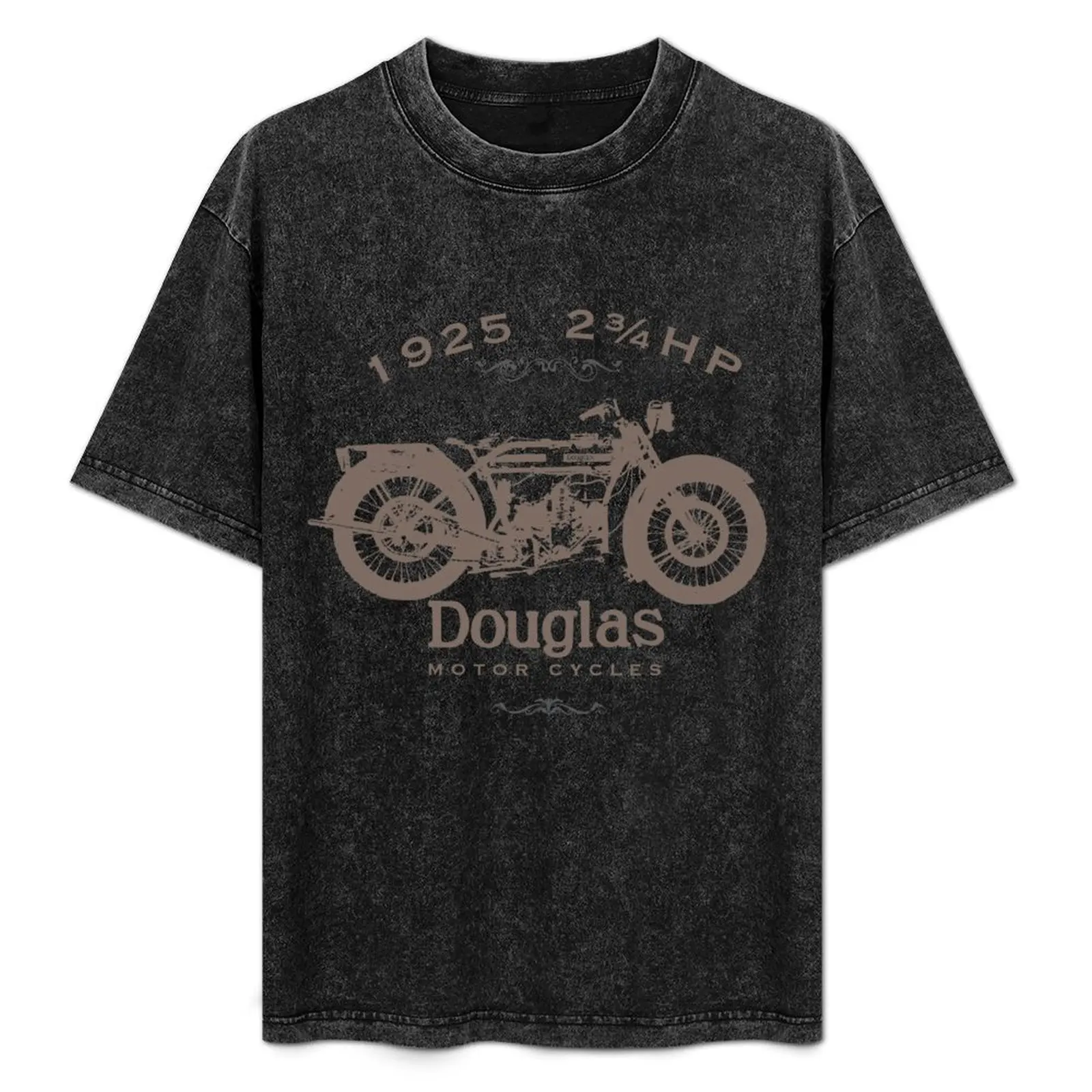 

1925 Vintage Douglas Motorcycle T-Shirt Regular Fit Plain Tee Shirt