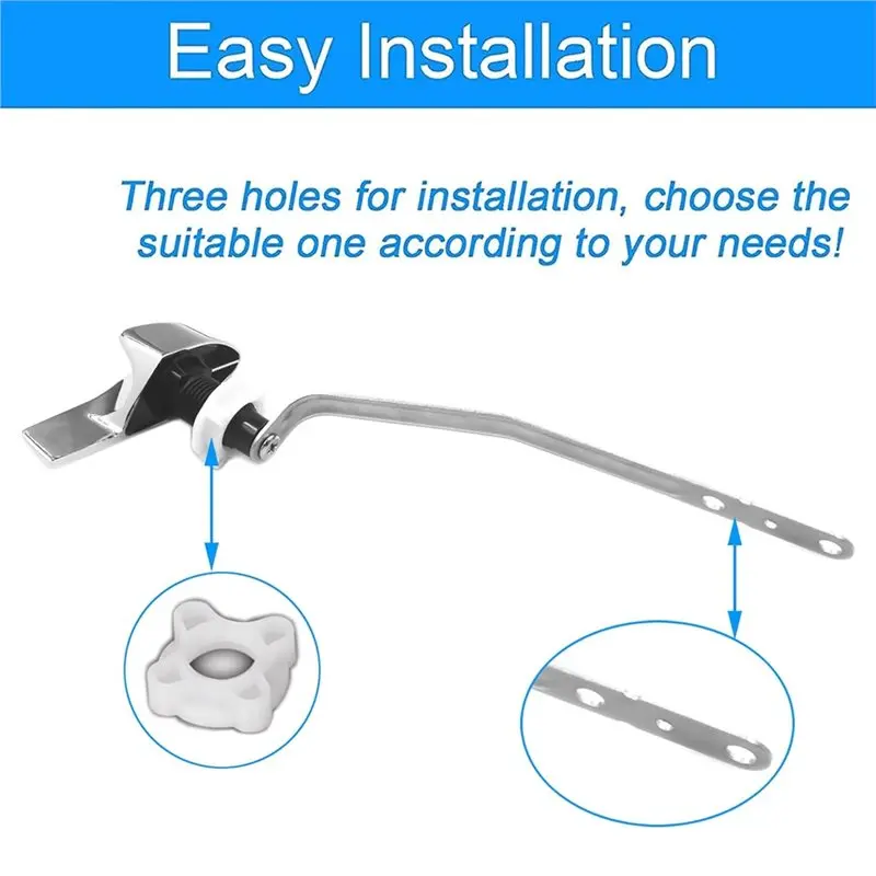 

【ЭФФЕКТИВНЫЙ】Запасная ручка для унитаза Kohler - боковое крепление, подходит для модели Kohler 87115-CP, комплект ручки и рычага для смывного механизма унитаза.