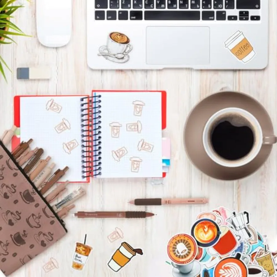 71 шт. милые кофейные ручки оптом для любителей кофе, эстетические канцелярские принадлежности, гелевые чернильные ручки, выдвижные 0,5 мм, тонкие чернила