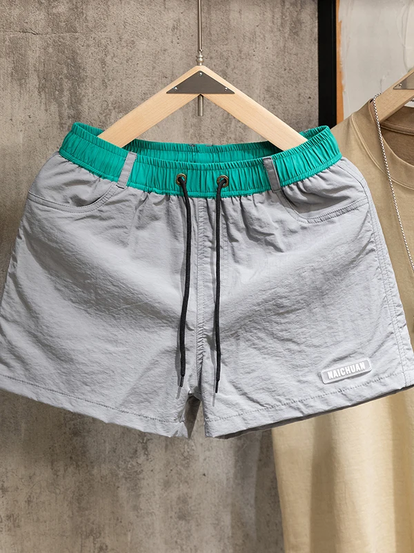 Estate da uomo Corsa Sport Foderato interno Tee-quarzo Lunghezza orts Qui Dry Costumi da bagno Pantaloni da spiaggia casual Giovani Active Sle