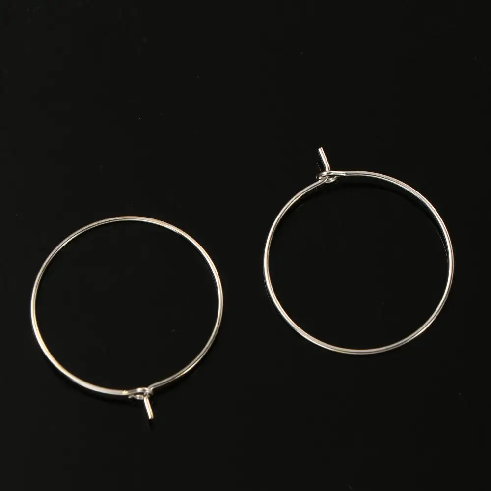DIY Glass bottle Labeling Beverage Identifiers Wine Gift for Party,Bar Wine Rings Glass Charm Earring Hoop Material Glass Tags