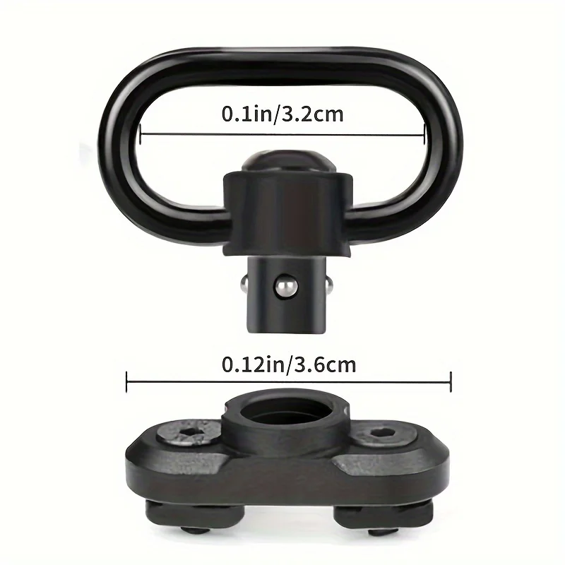1.25” QD Sling Swivel Mount Heavy Duty Quick Detach Push Button Swivels for Two Point Sling 360°Rotatable Easy to Mount QD Sli