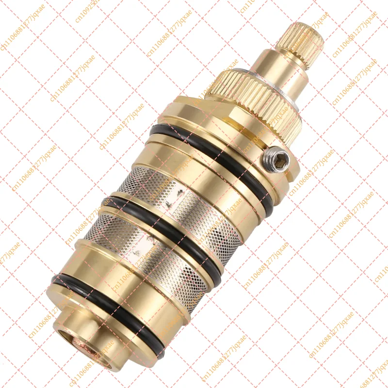 B44C Brass Thermostatic Cartridge, Shower Mixer Valve Repair Kit for Bathroom Water Temperature Control Faucet