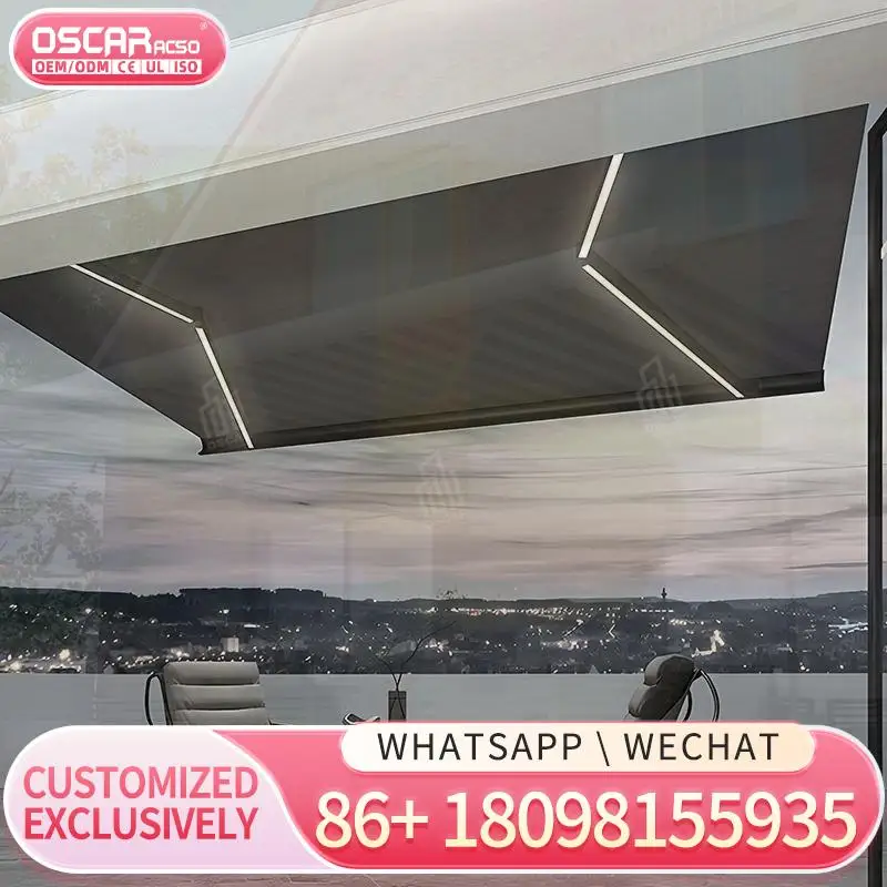 

Wholesale Factory Price Customized Aluminum Full cassette Motorized Retractable Outdoor Folding Sunshade in US Backyard Patio Ga