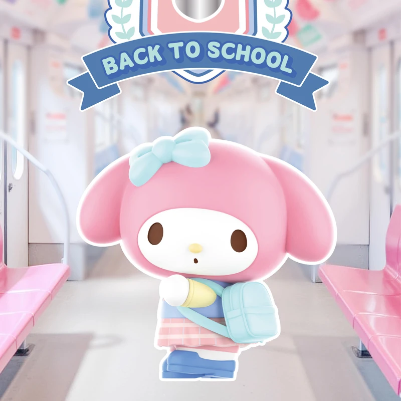 

Sanrio family returns to school blind box kulomi melo tipacha dog cinnamon dog doll figure girl gift ornament