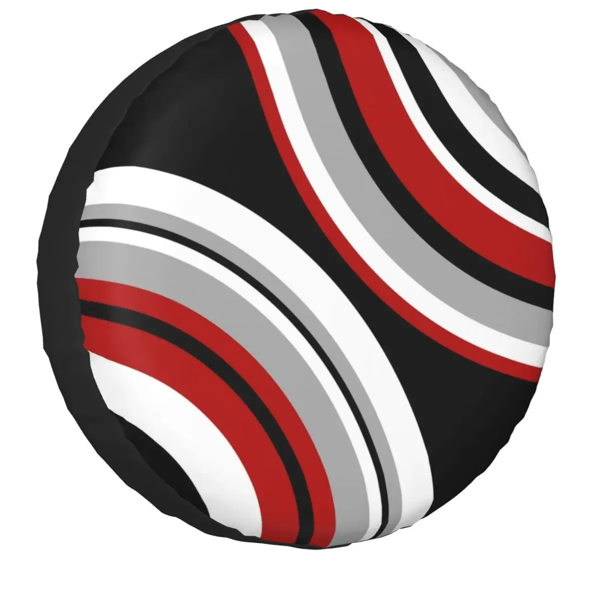 

Design Circles Geometric Spare Tire Cover for Mitsubishi Pajero Texture Stripes Vintage Car Wheel Covers 14" 15" 16" 17" Inch