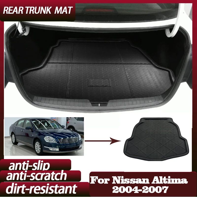 Car Rear Trunk Mat for Nissan Altima 2004 2005 2006 2007 Luggage Liner Tray Waterproof Anti-Fouling Floor Pad Auto Accessories