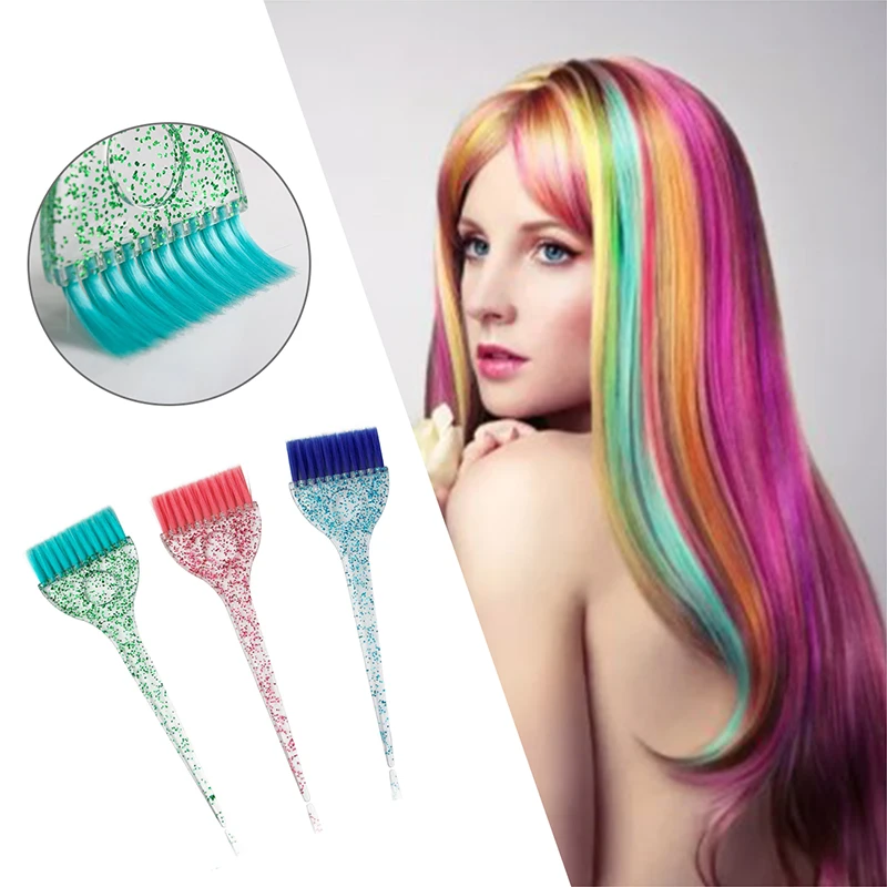 Coloring Hair Dye Brushes Plastic Easy Clean Mixing Bowl Home Salon Barber Tinting Brush Hairdressing DIY Haircut Accessories