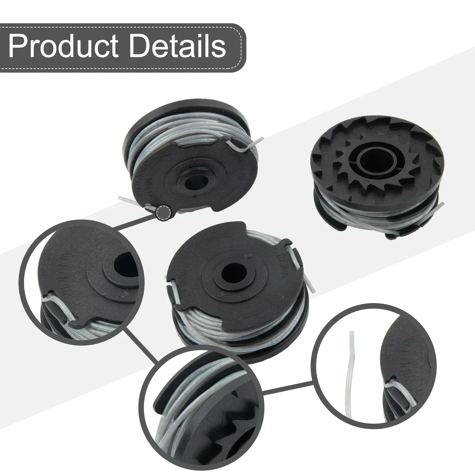 

3pcs/set Double Line Spool For FREEDOM MT48Li Trimmer Spare Part Spool Line Outdoor Power Equipment