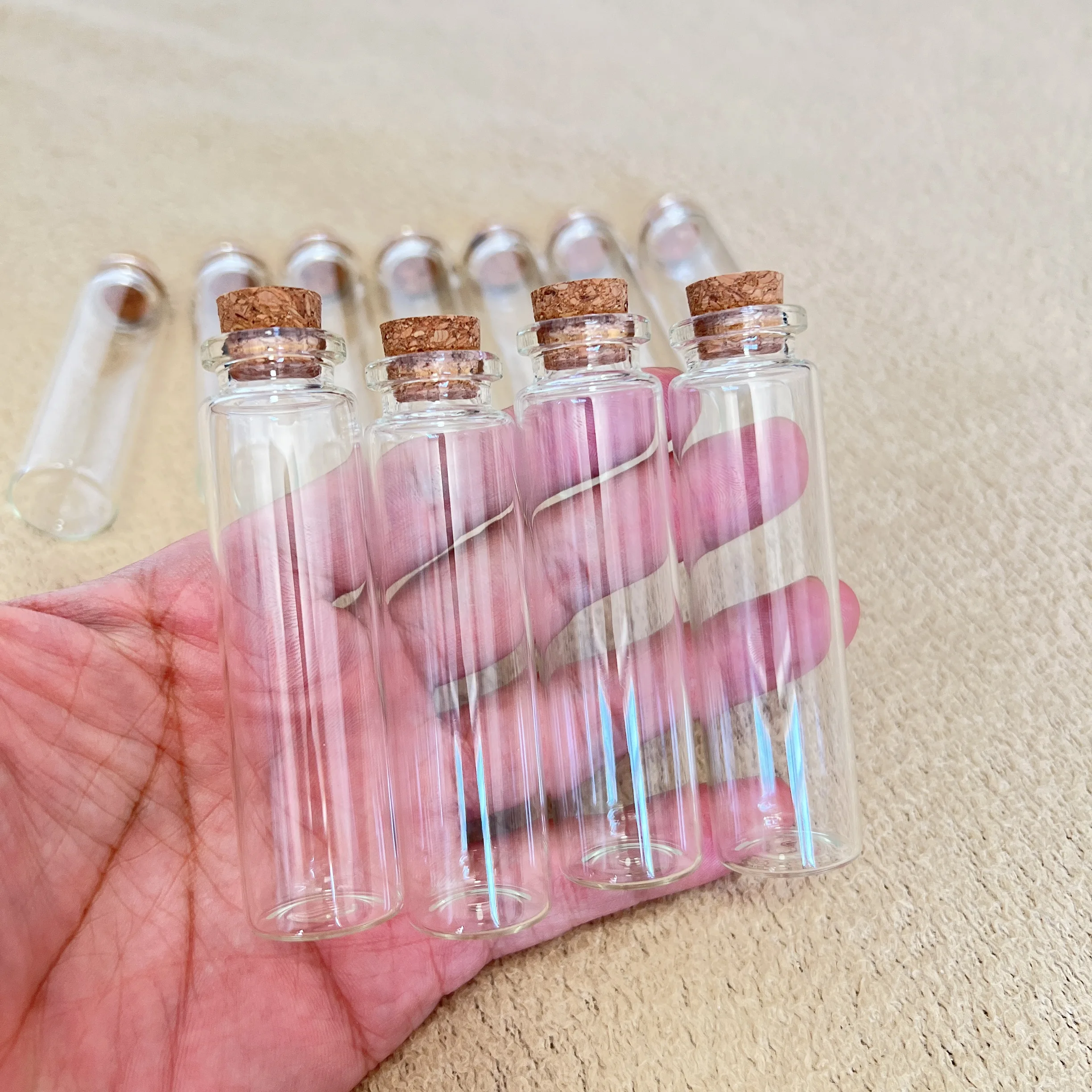 

50 шт., 20 мл, бутылки для заправки и желаний с узким горлышком и пробковыми мини-стеклянными трубками, поделки своими руками, декор своими руками