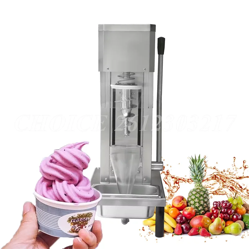 

750W Stainless Steel Frozen Fruit Yogurt Ice Cream Swirl Mixer Countertop Automatic Ice Cream Mixer Mc Swirl Machine