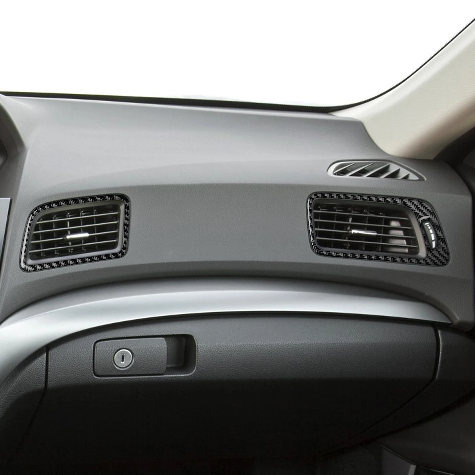 Real Carbon Fiber Car Accessories Passenger Vent Soft Sticker For Acura ILX 2012 2013 2014 15 2016 2017 2018 2019 2020 2021 2022
