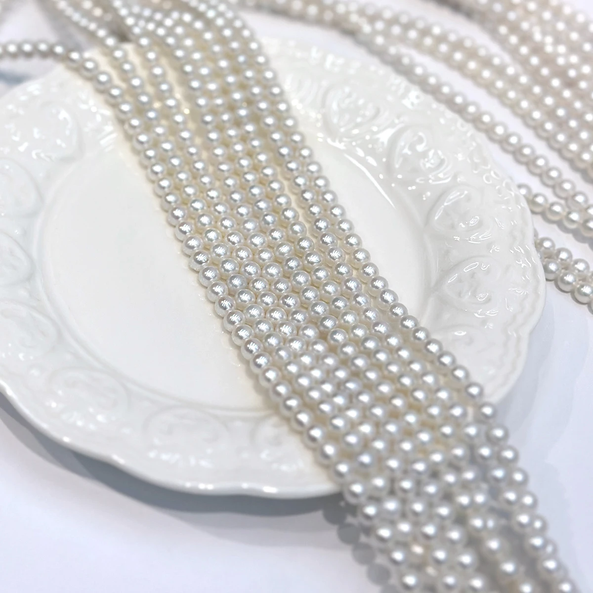 AAAA 5-6MM Near-round Pearls 36cm Natural Freshwater Pearl Strand Beads for Jewelry Making DIY Necklaces Bracelets Accessories