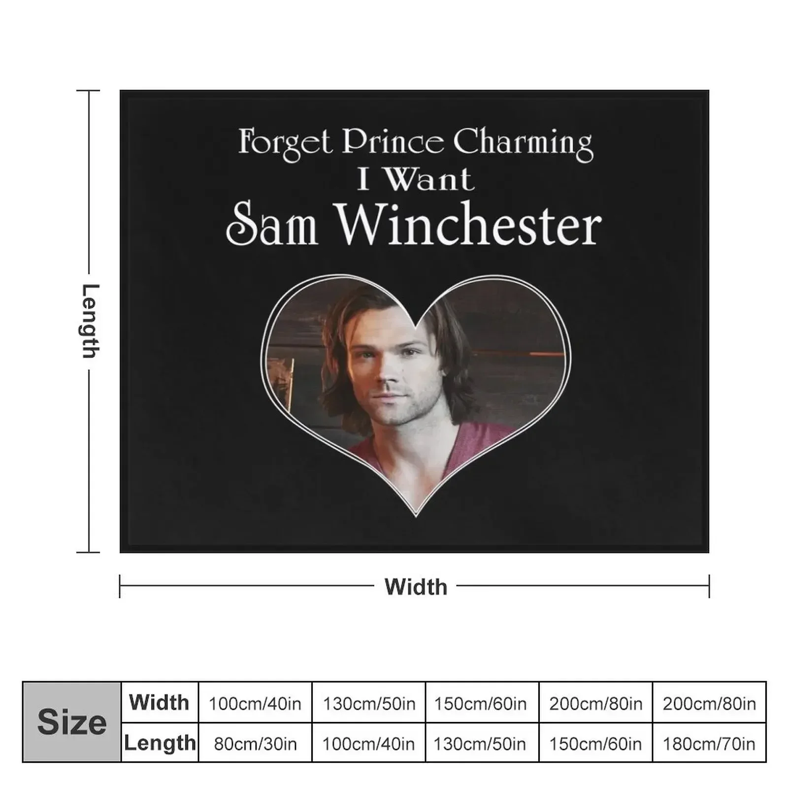 Forget Drince Chariming I Want Sam Winchester Throw Blanket blankets and throws Summer Plaid Blankets