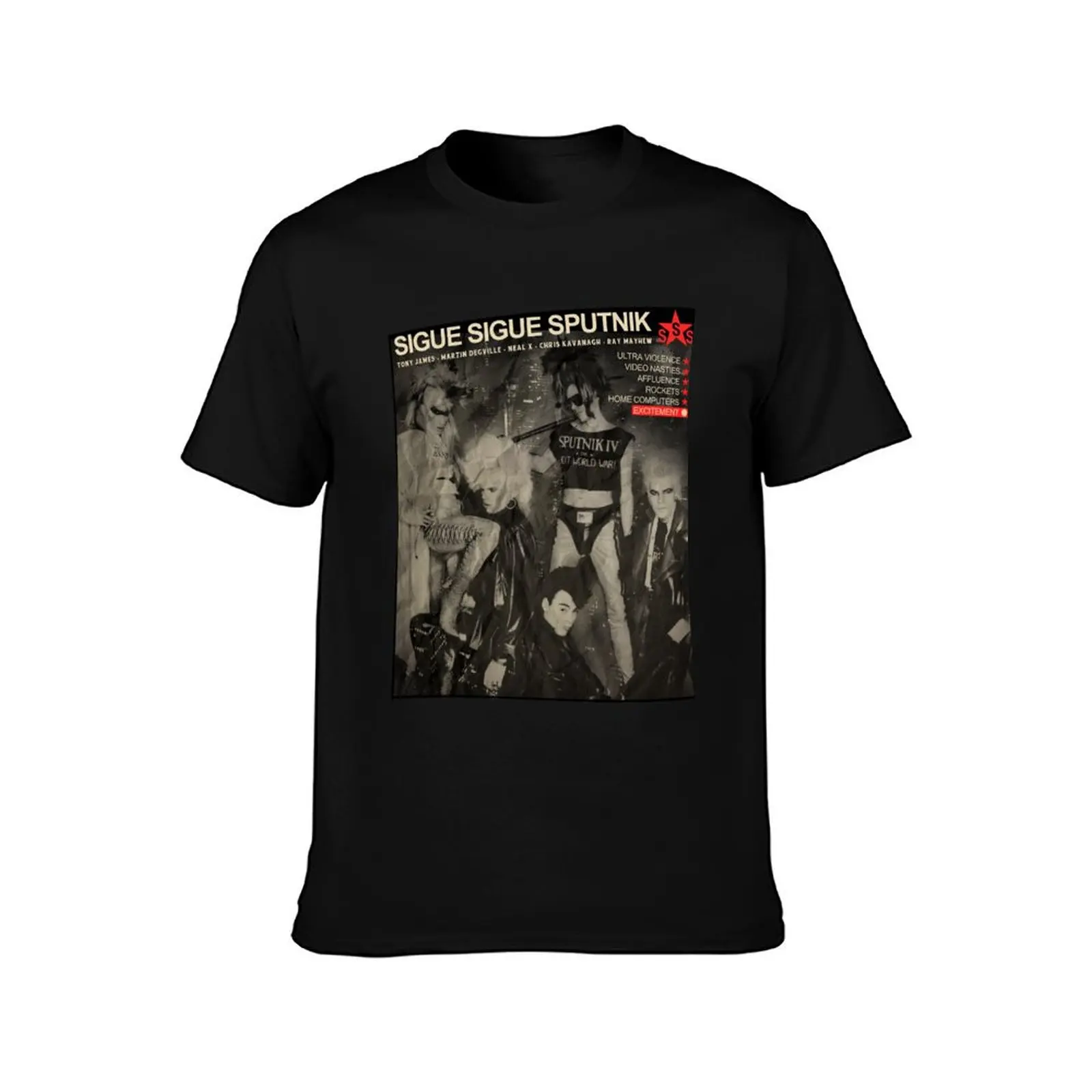 Sigue Sigue Sputnik T-Shirt Durable Work Wear T-Shirt