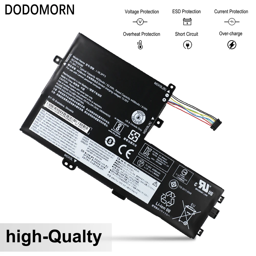 Imagem -03 - Bateria do Portátil para Lenovo Ideapad Bateria do Portátil C340 S34015iml 15iwl 15iil 15iwl 15ika Xiao Xin 14 15 142023 11.34v 52.5wh L18l3pf3