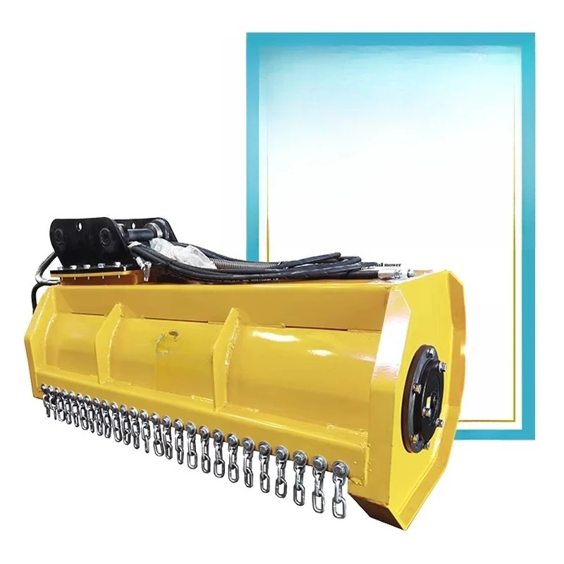 Mini Excavator Lawn Mower Flail Attachment 2-Stroke 4-Stroke Hammer Mower Mulcher New Motor Gear Construction Farm Equipment
