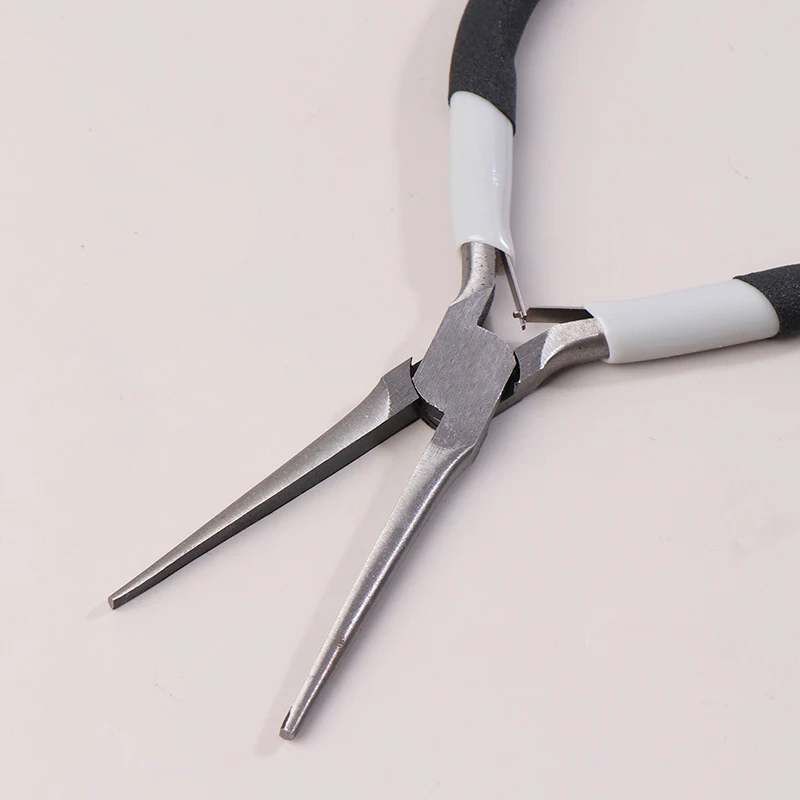 1PC  Mini Pliers Diagonal Pliers Round Bent Needle Nose Cutter Handcraft Beading Insulated Plier