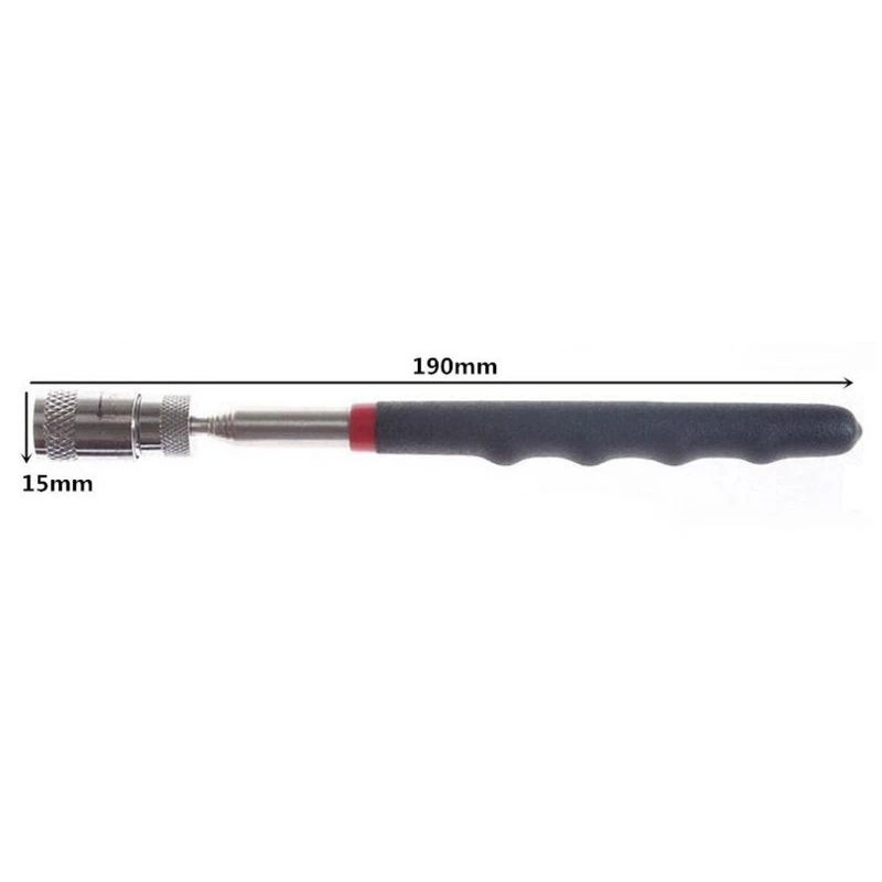 1pc Telescopic Adjustable Magnetic Pick-Up Tools  LED Light Magnet Long Extendable Long Reach 70cm